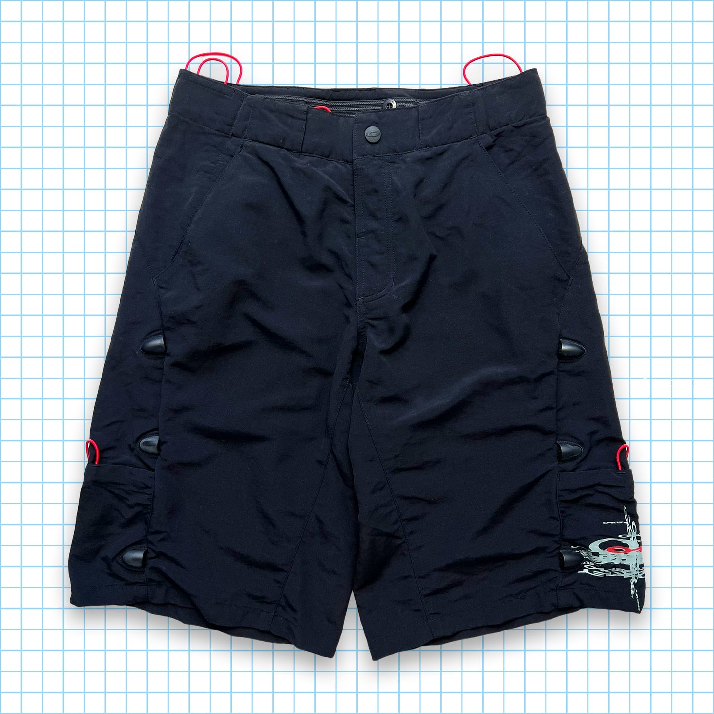 Oakley Jet Black Technical Ventilated Shorts - Medium