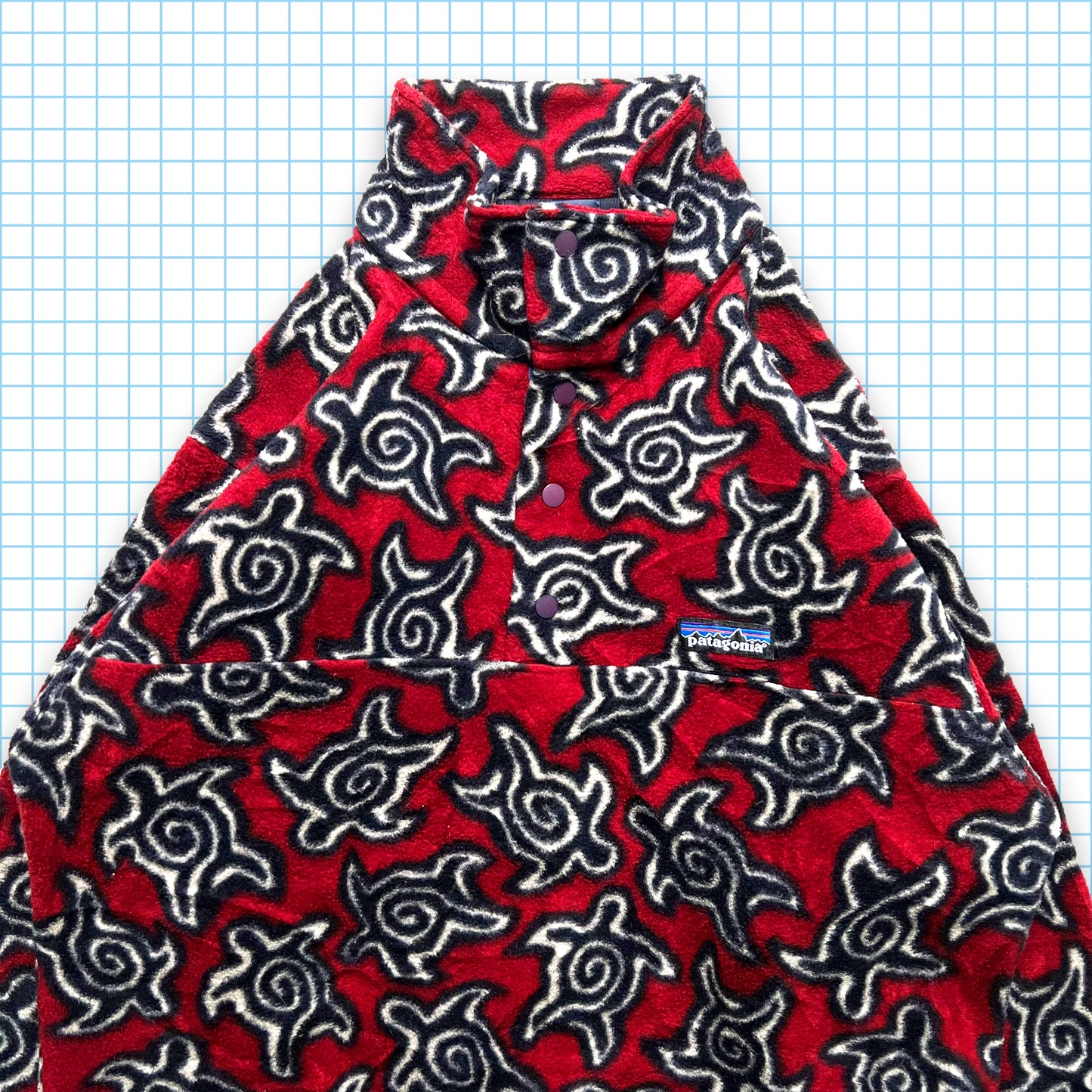 Patagonia Snap-T Zen Turtles Fleece Fall 1995 - Small