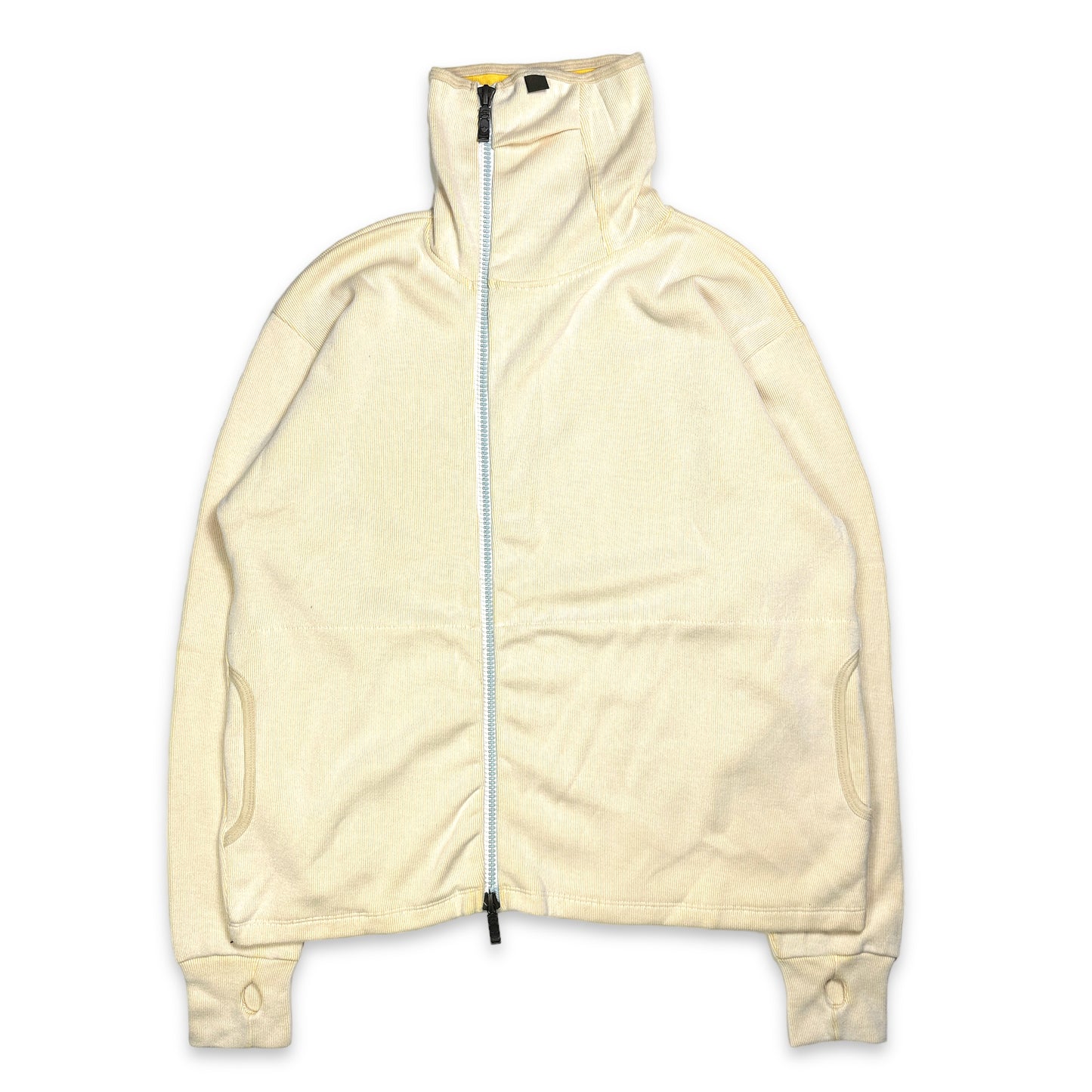 Early 2000's Maharishi Light Yellow Zhinois High Neck Zipped Swater - Extra Large / Extra Extra Large