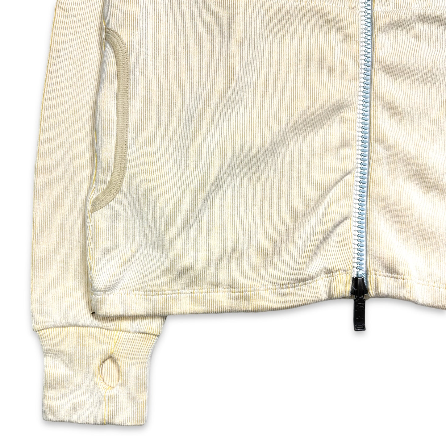 Early 2000's Maharishi Light Yellow Zhinois High Neck Zipped Swater - Extra Large / Extra Extra Large