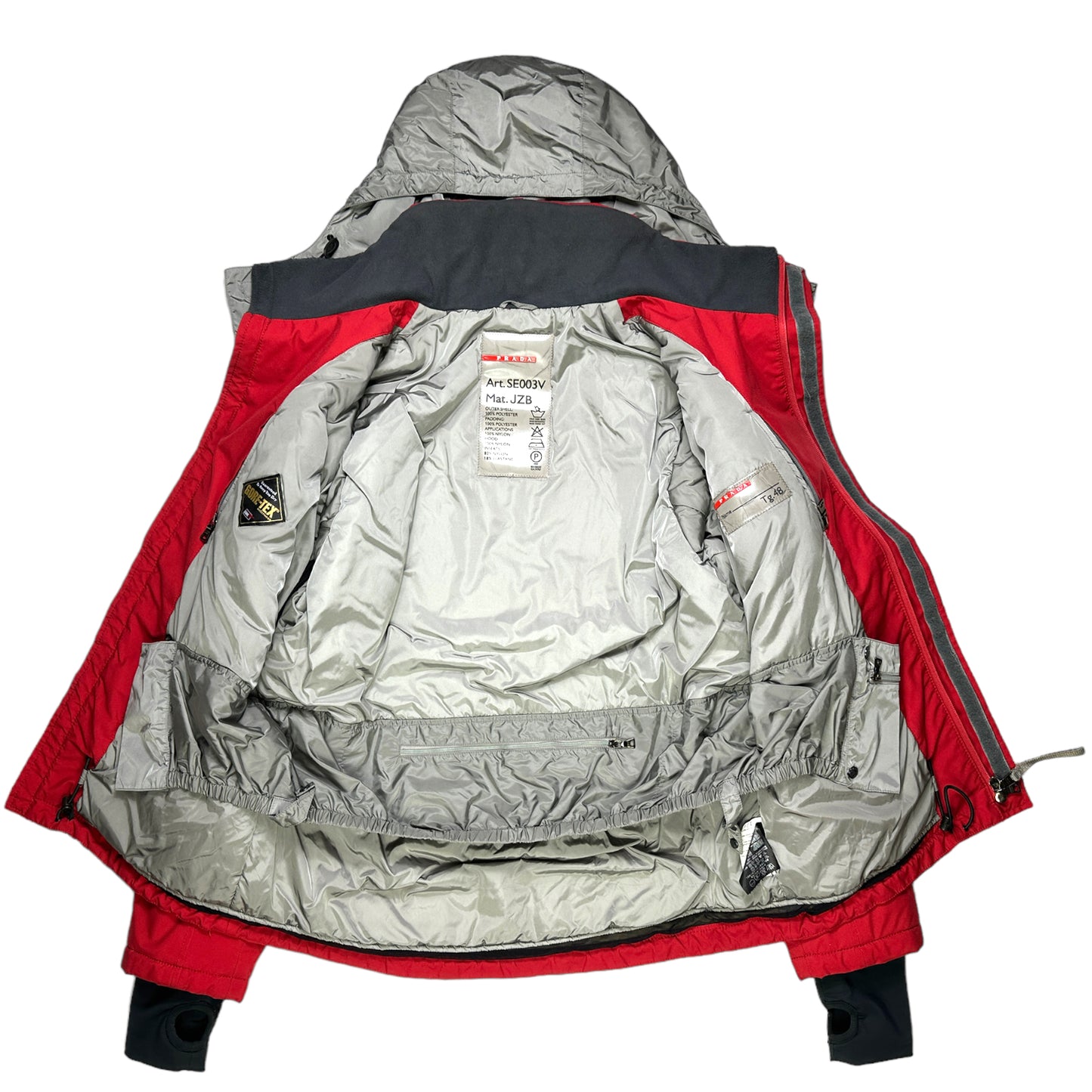 Prada Sport Luna Rossa Bright Red Gore-Tex Skii Jacket