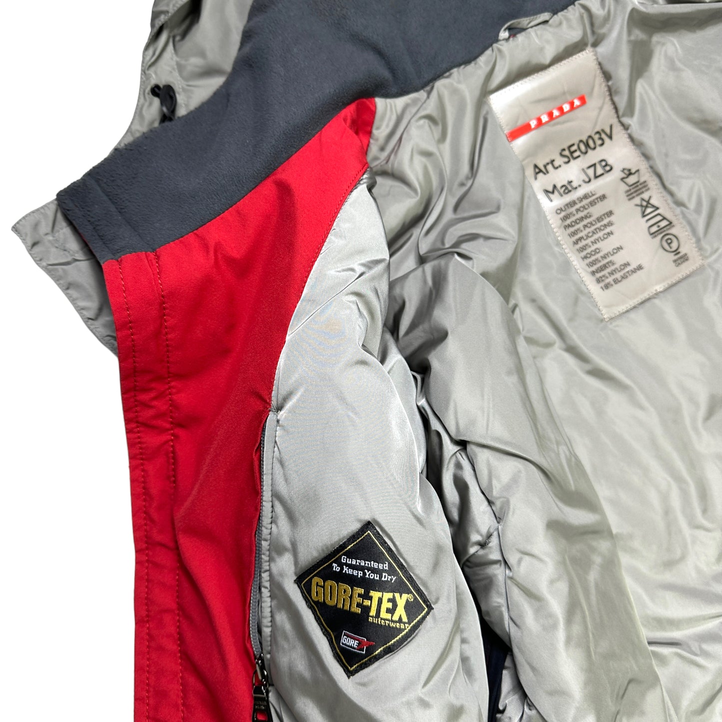 Prada Sport Luna Rossa Bright Red Gore-Tex Skii Jacket