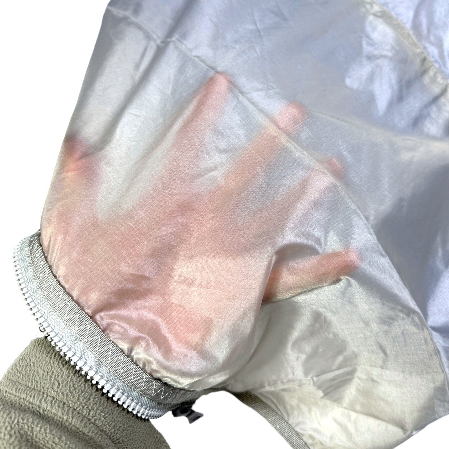 SS00' Prada Sport Veste transformable au dos semi-transparent bleu bébé - Femmes 4-6