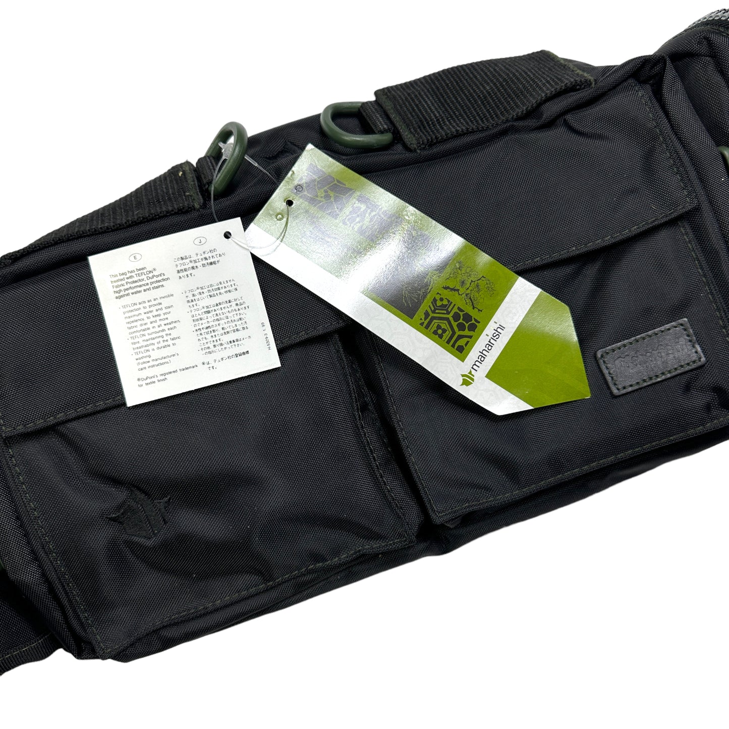 Sac à bandoulière/ceinture Maharishi Jet Black Utility de la fin des années 90