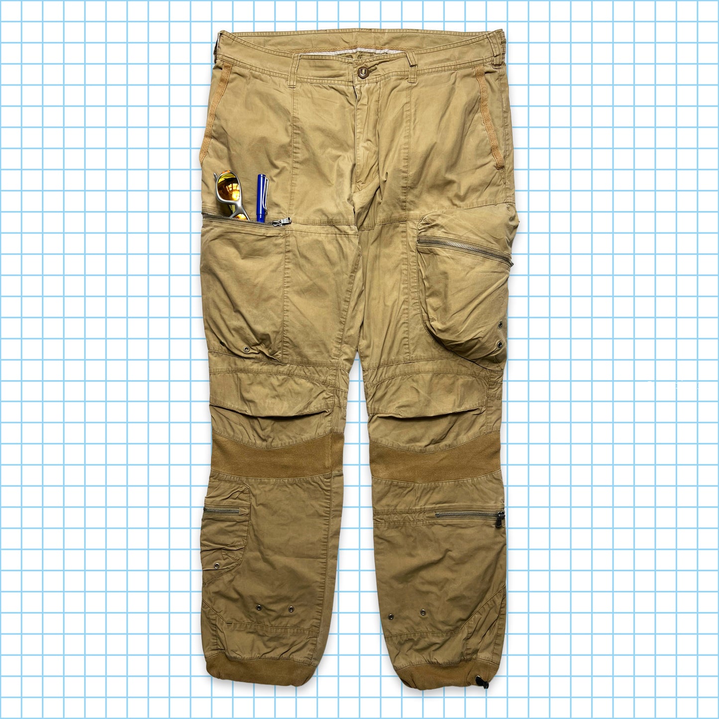 90's Polo Ralph Lauren Multi Pocket Articulated Cargo Pant - 34/36" Waist