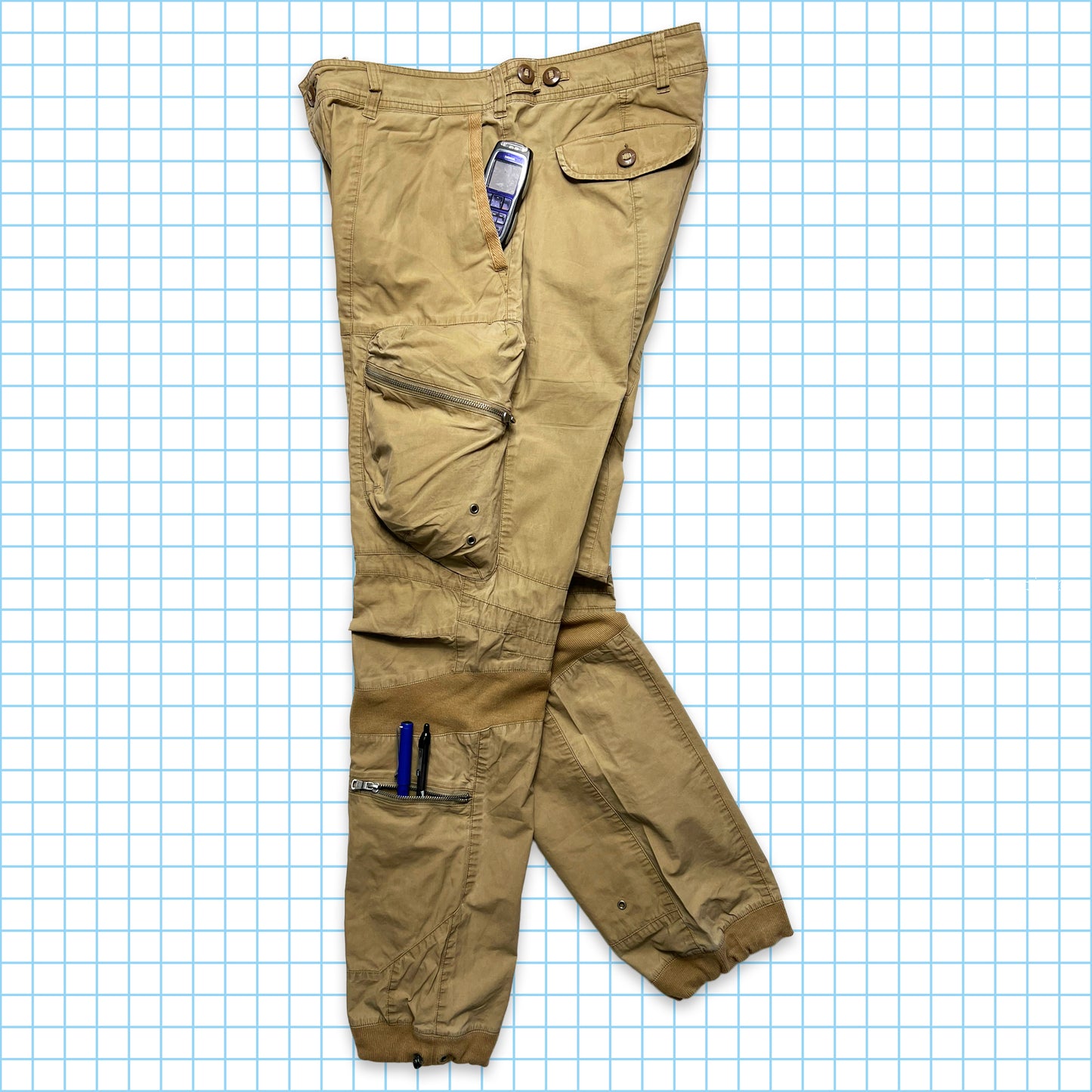 90's Polo Ralph Lauren Multi Pocket Articulated Cargo Pant - 34/36" Waist