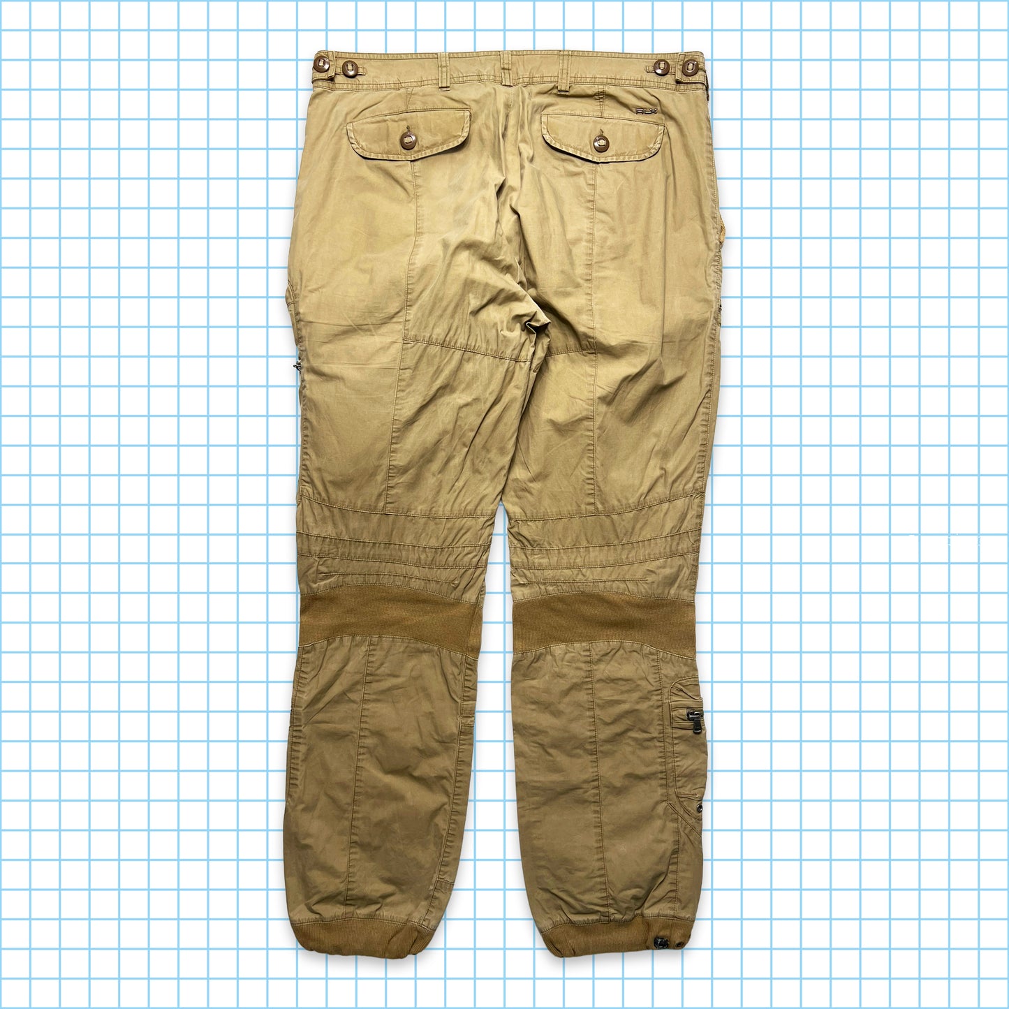 90's Polo Ralph Lauren Multi Pocket Articulated Cargo Pant - 34/36" Waist