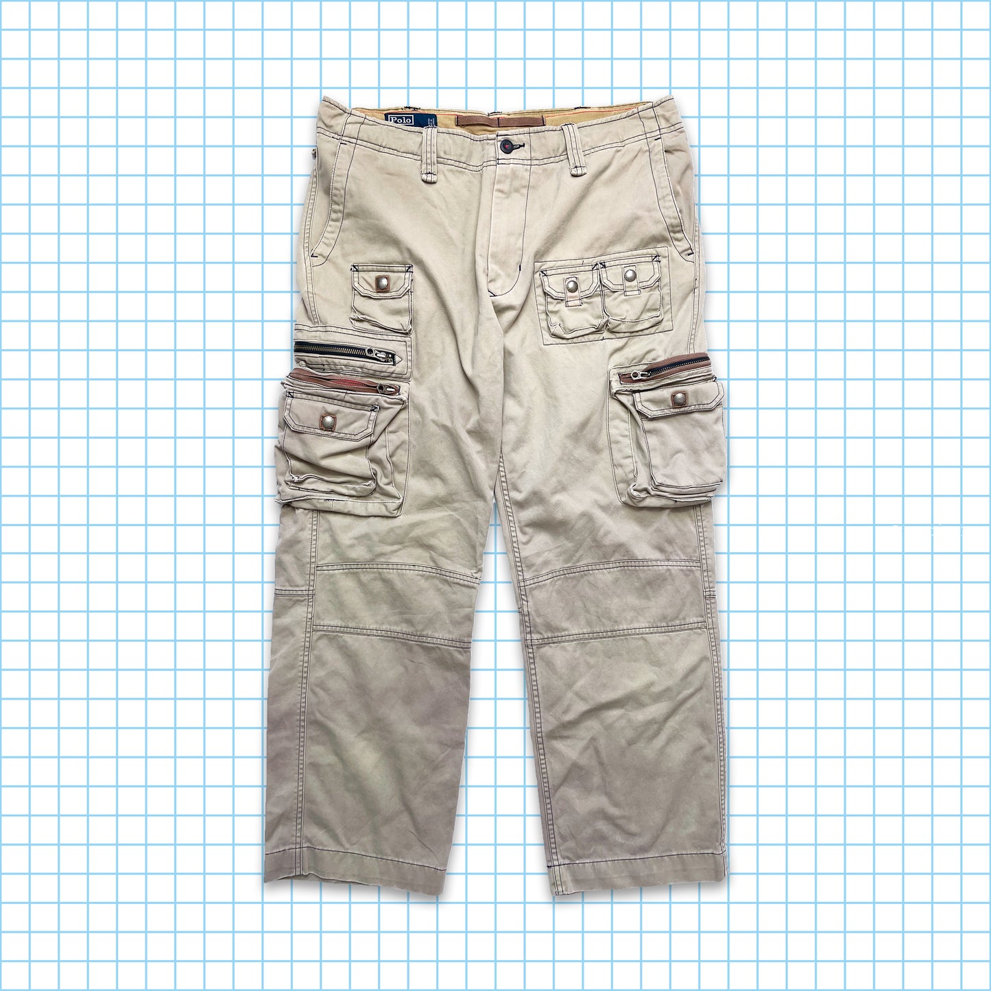 Vintage Polo Ralph Lauren Multi Pocket Cargos - 34" Waist