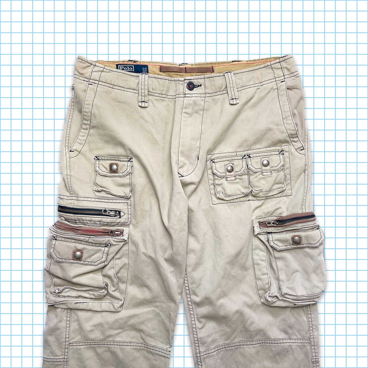 Vintage Polo Ralph Lauren Multi Pocket Cargos - 34" Waist