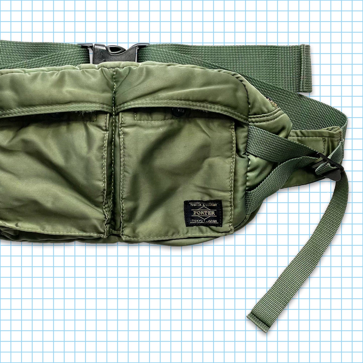 Porter Yoshida Sage Green Cross Body Bag
