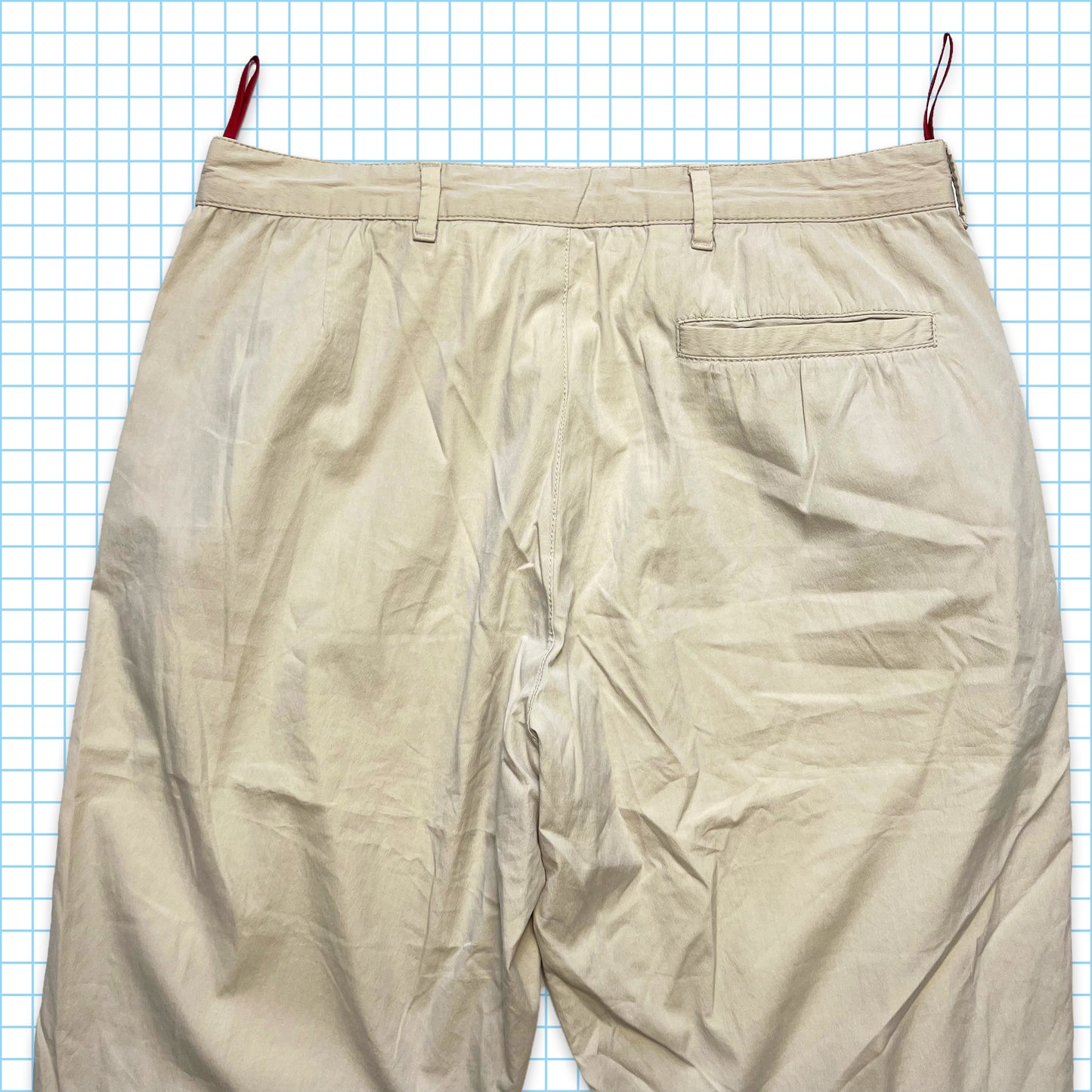 Prada Light Beige Adjustable Trousers - 32" Waist