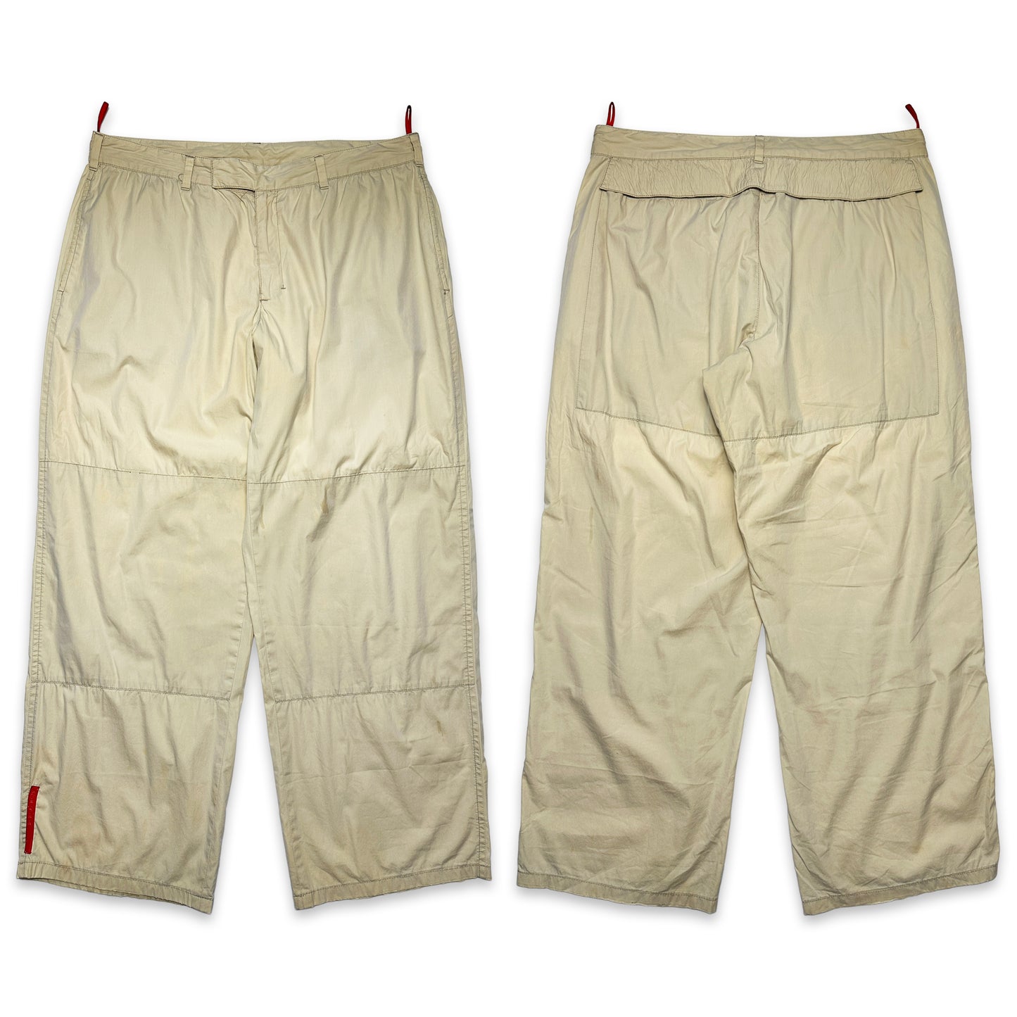 Prada Sport Beige Wide Leg Pant - 34" Waist