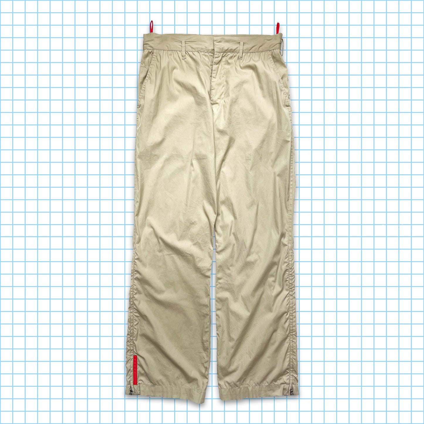 Vintage Prada Sport Light Weight Beige Trousers - 30" Waist