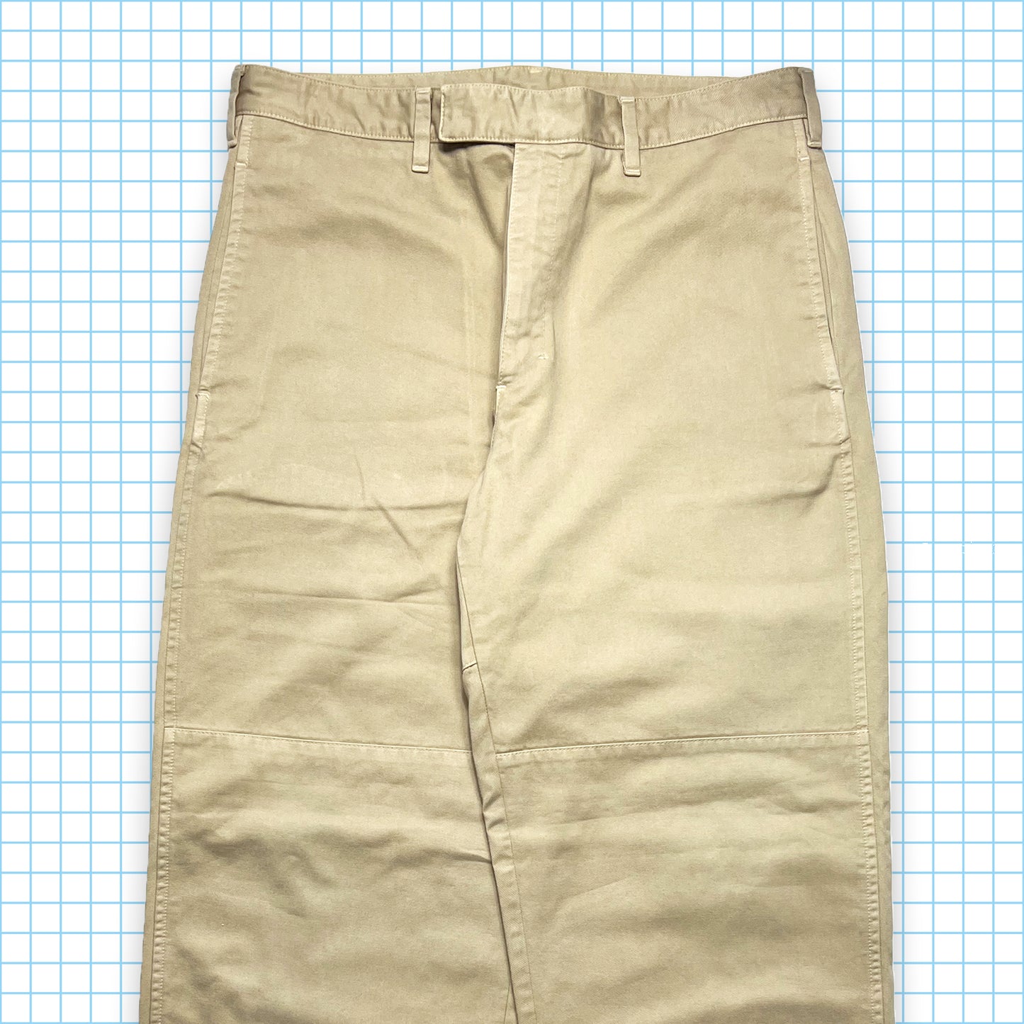 Vintage Prada Sport Beige Double Knee Trousers - 30" Waist