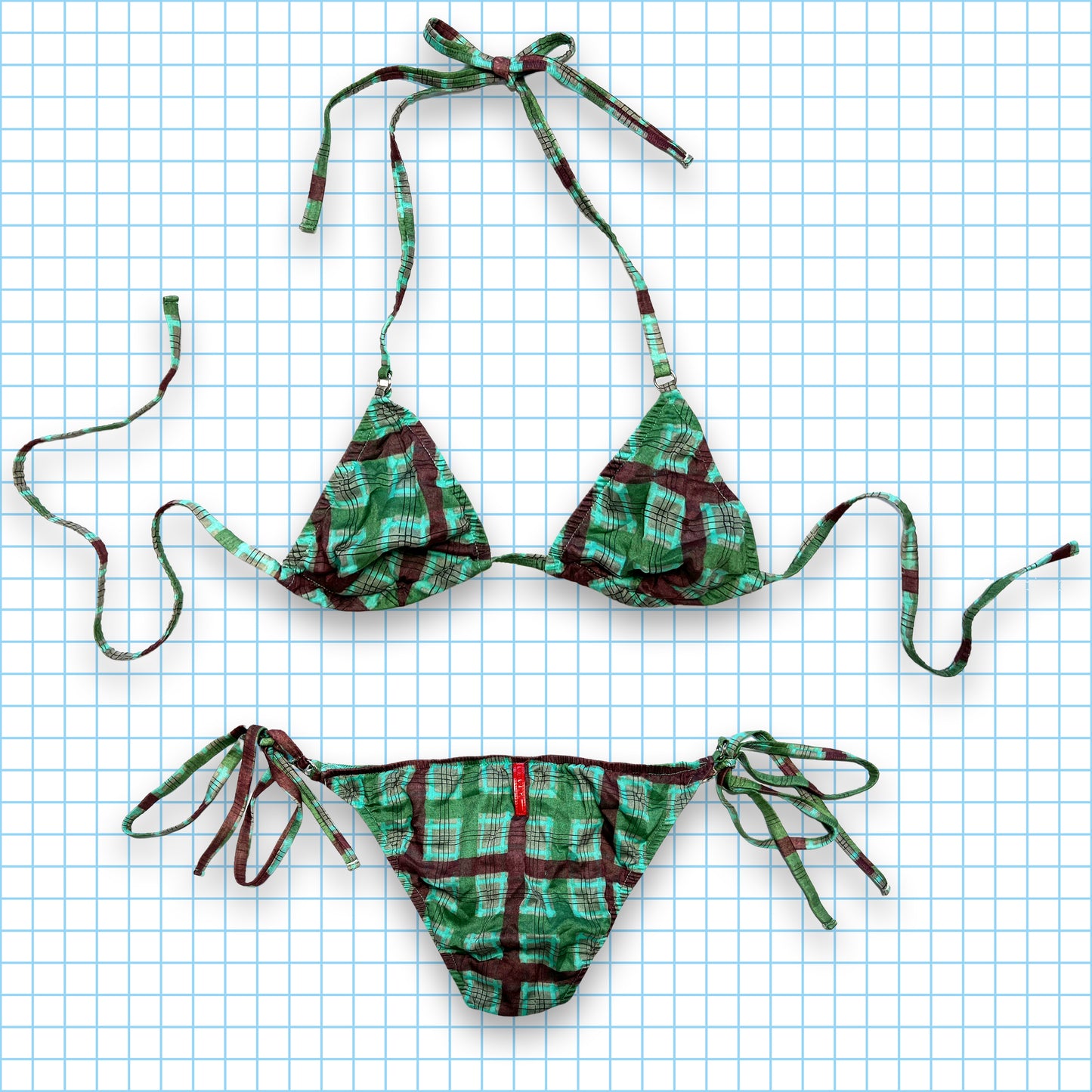 Prada Bikini à carreaux Sport - Femmes 6-8