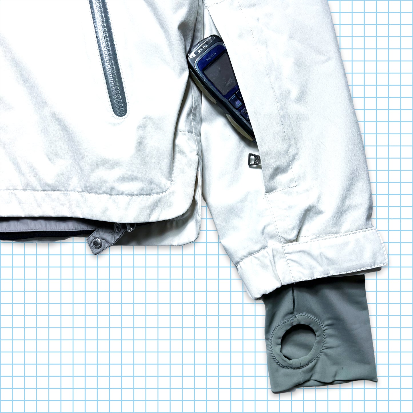 Prada Pure White Technical Ski Jacket - Extra Large