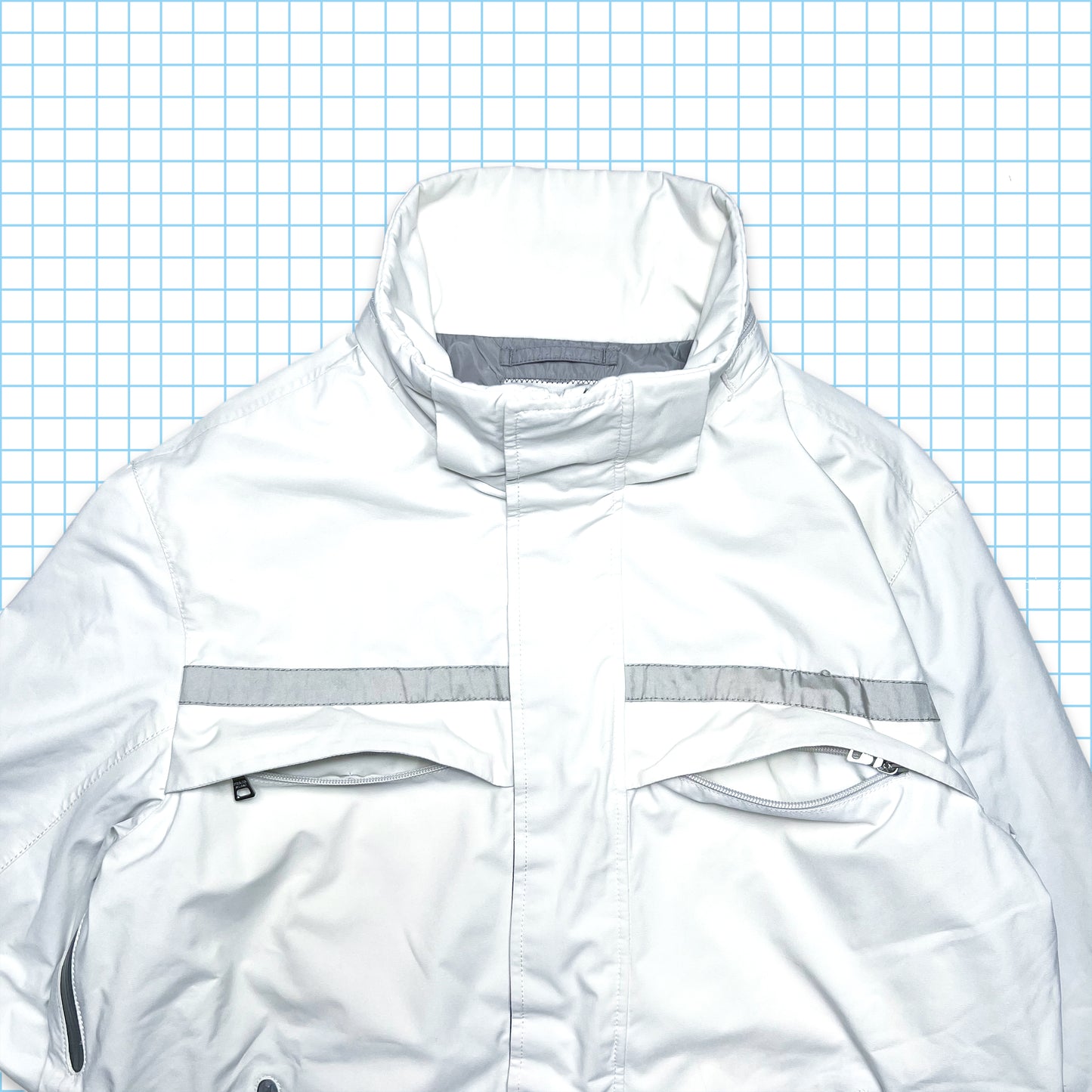 Prada Pure White Technical Ski Jacket - Extra Large