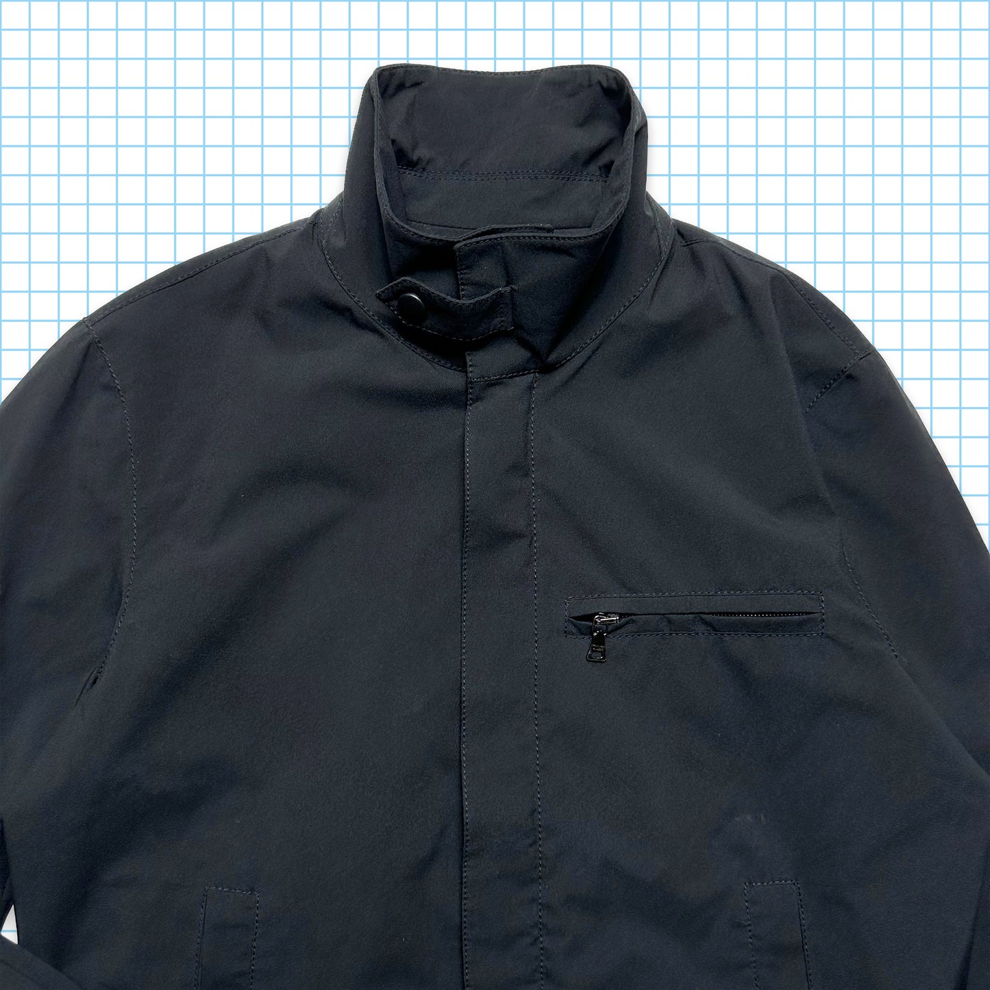 Prada Sport Jet Black Harrington Jacket - Small