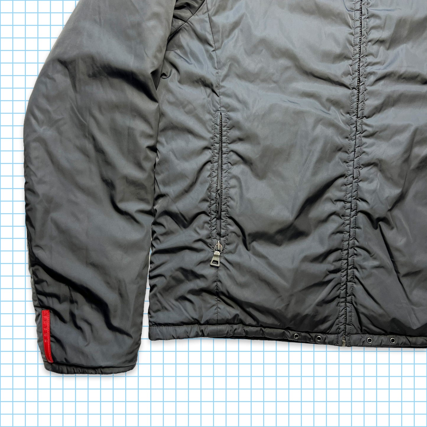 Prada Sport Black/Slate Grey Reversible Jacket - Small / Medium