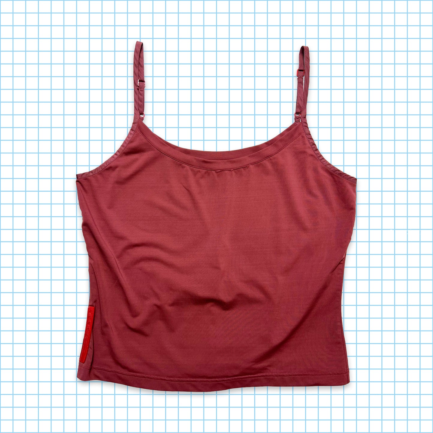 Prada Sport Burgundy Crop Top - Womens 4-6