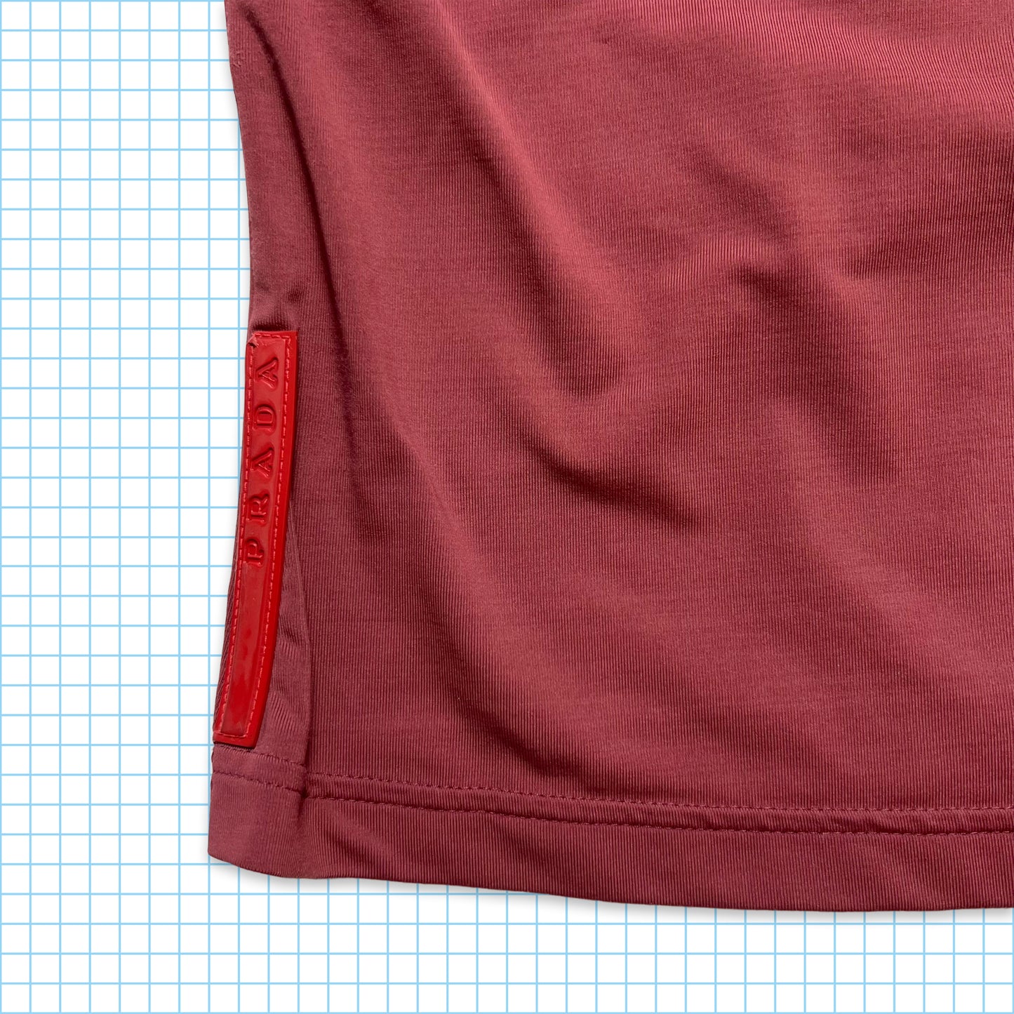Prada Sport Burgundy Crop Top - Womens 4-6