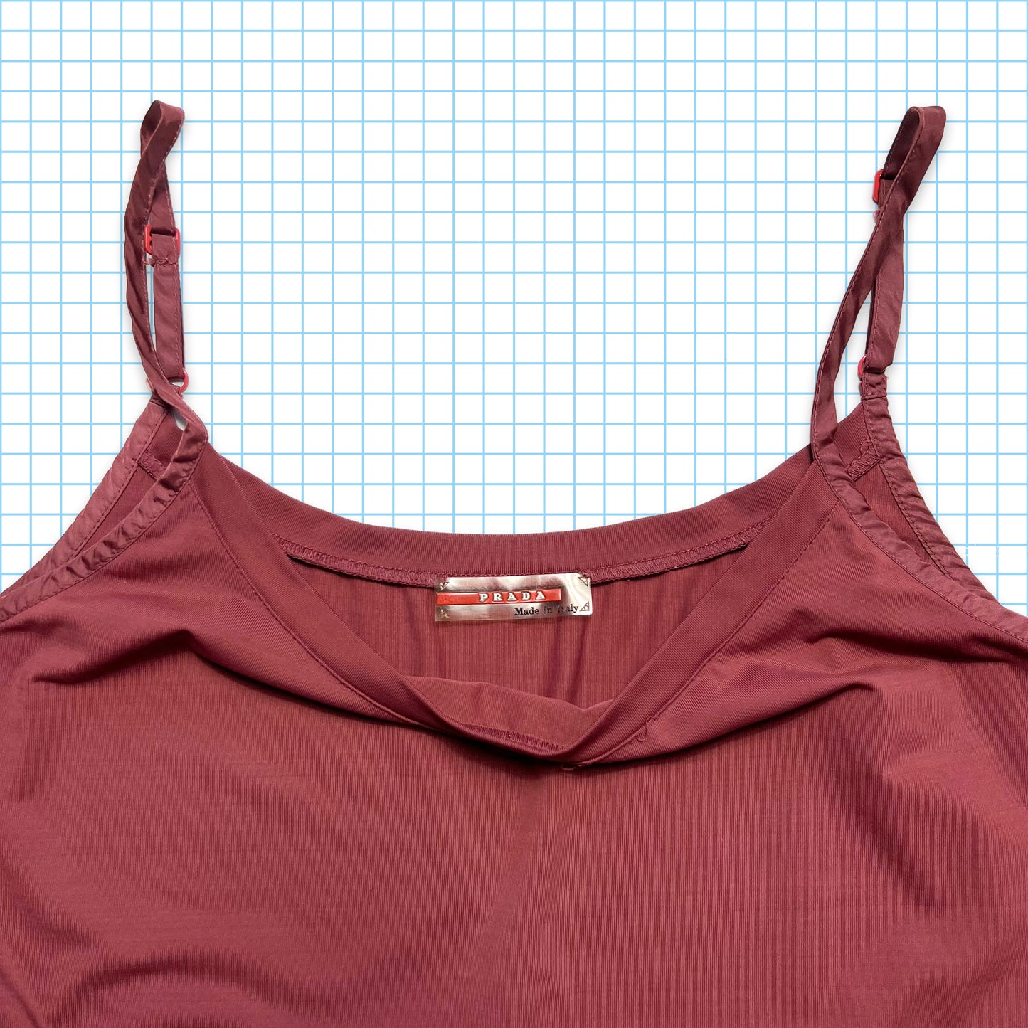 Prada Sport Burgundy Crop Top - Womens 4-6