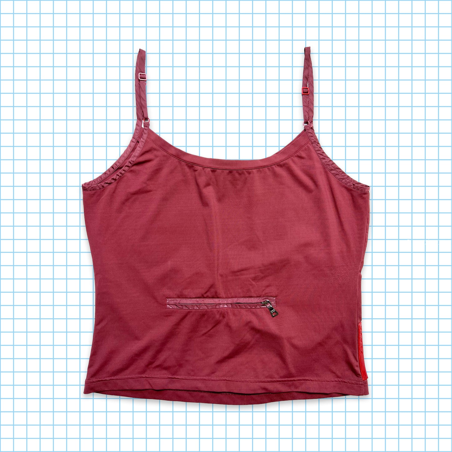 Prada Sport Burgundy Crop Top - Womens 4-6