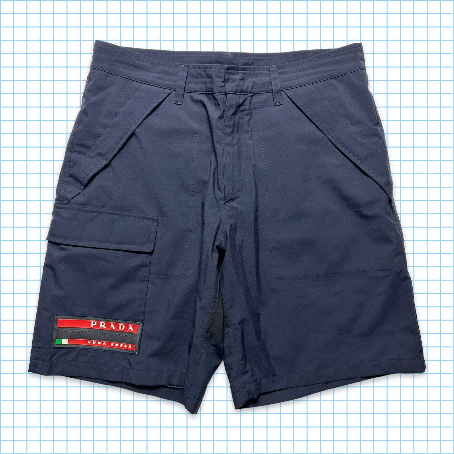 Prada Luna Rossa Challenge 2003 Waterproof Panelled Shorts - 32" Waist