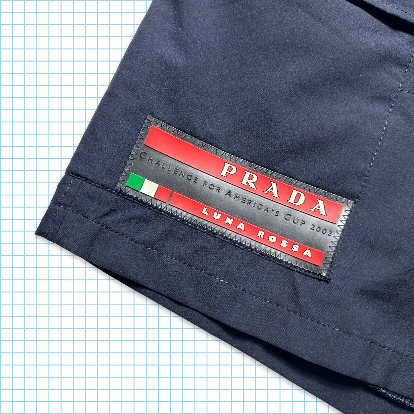 Prada Luna Rossa Challenge 2003 Waterproof Panelled Shorts - 32" Waist