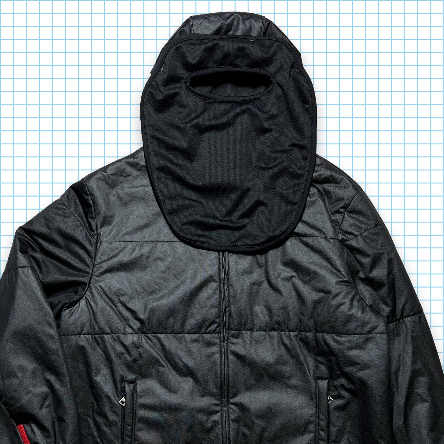 Vintage Prada Sport Reversible 3M Padded Balaclava Jacket - Large / Extra Large