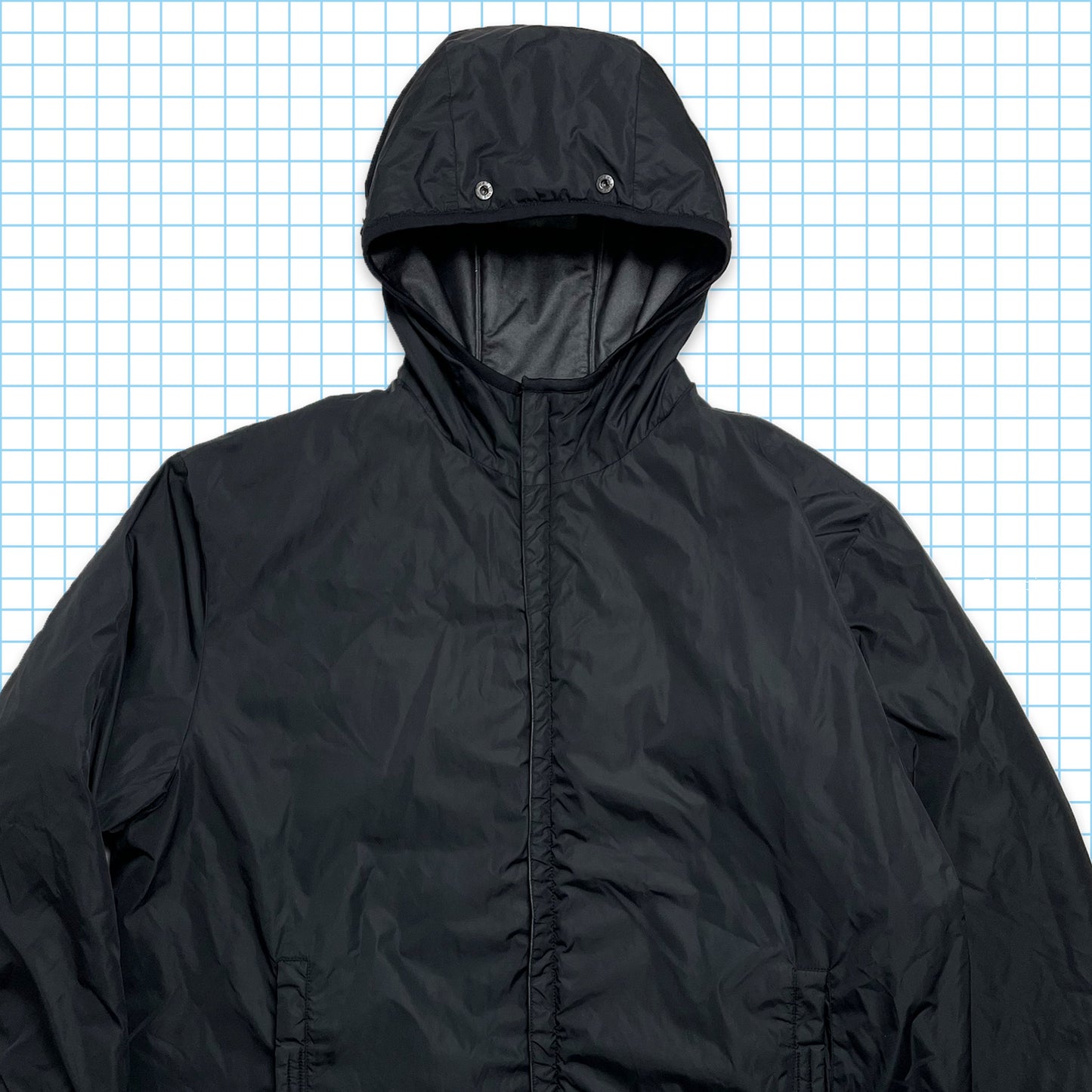 Vintage Prada Sport Reversible 3M Padded Balaclava Jacket - Large / Extra Large