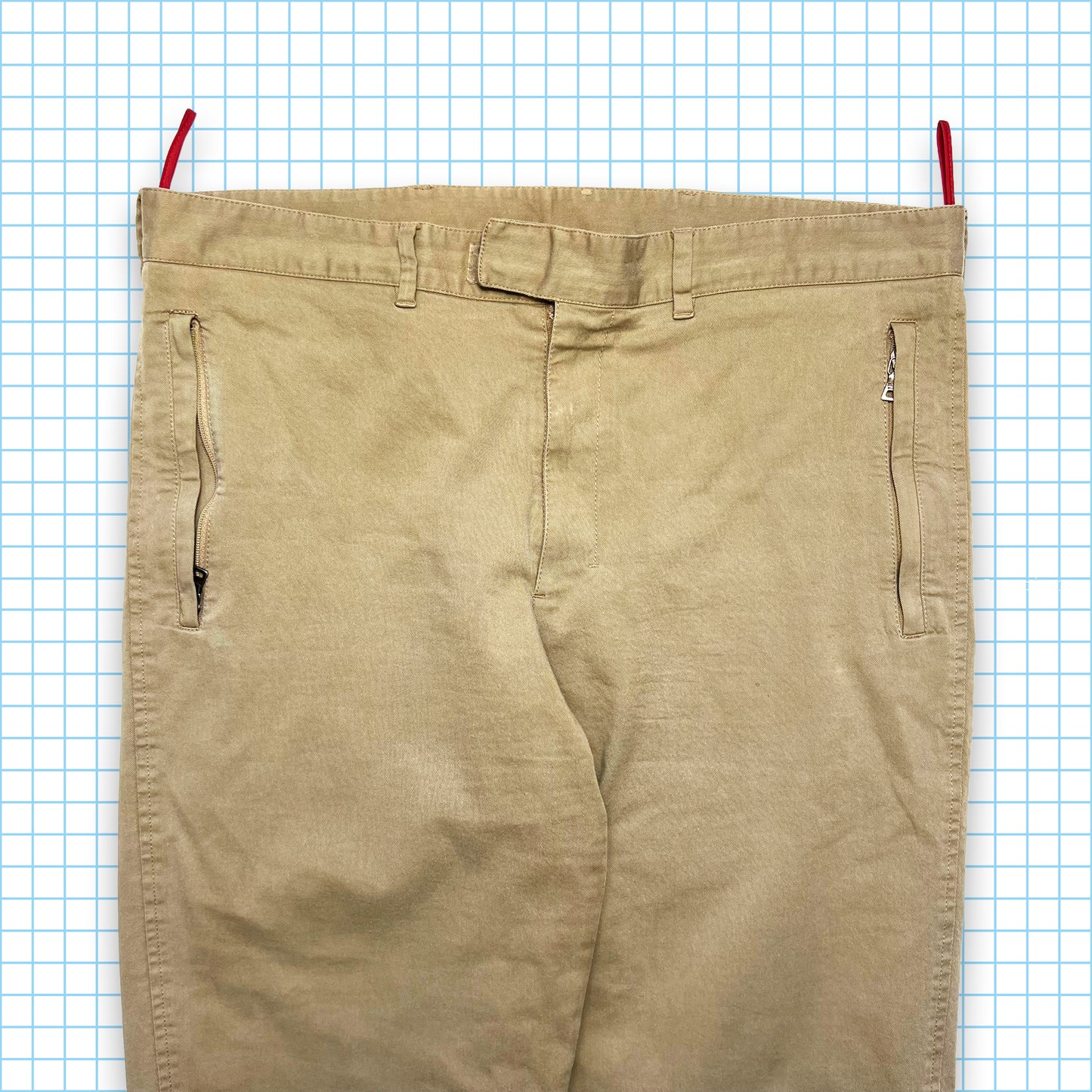 Prada Sport Beige Heavy Cotton Pant - 34" Waist