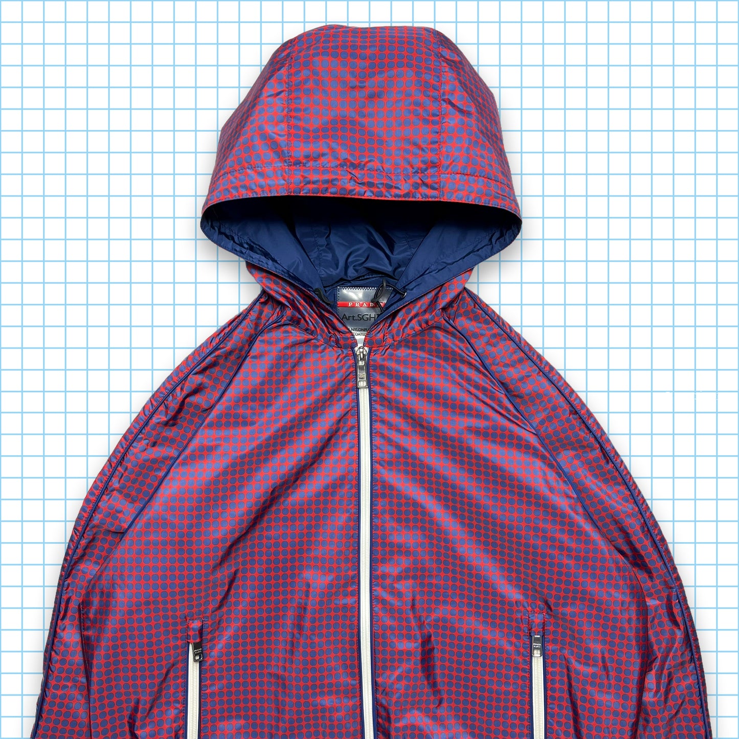 Prada Polka Dot Graphic Shimmer Jacket - Medium