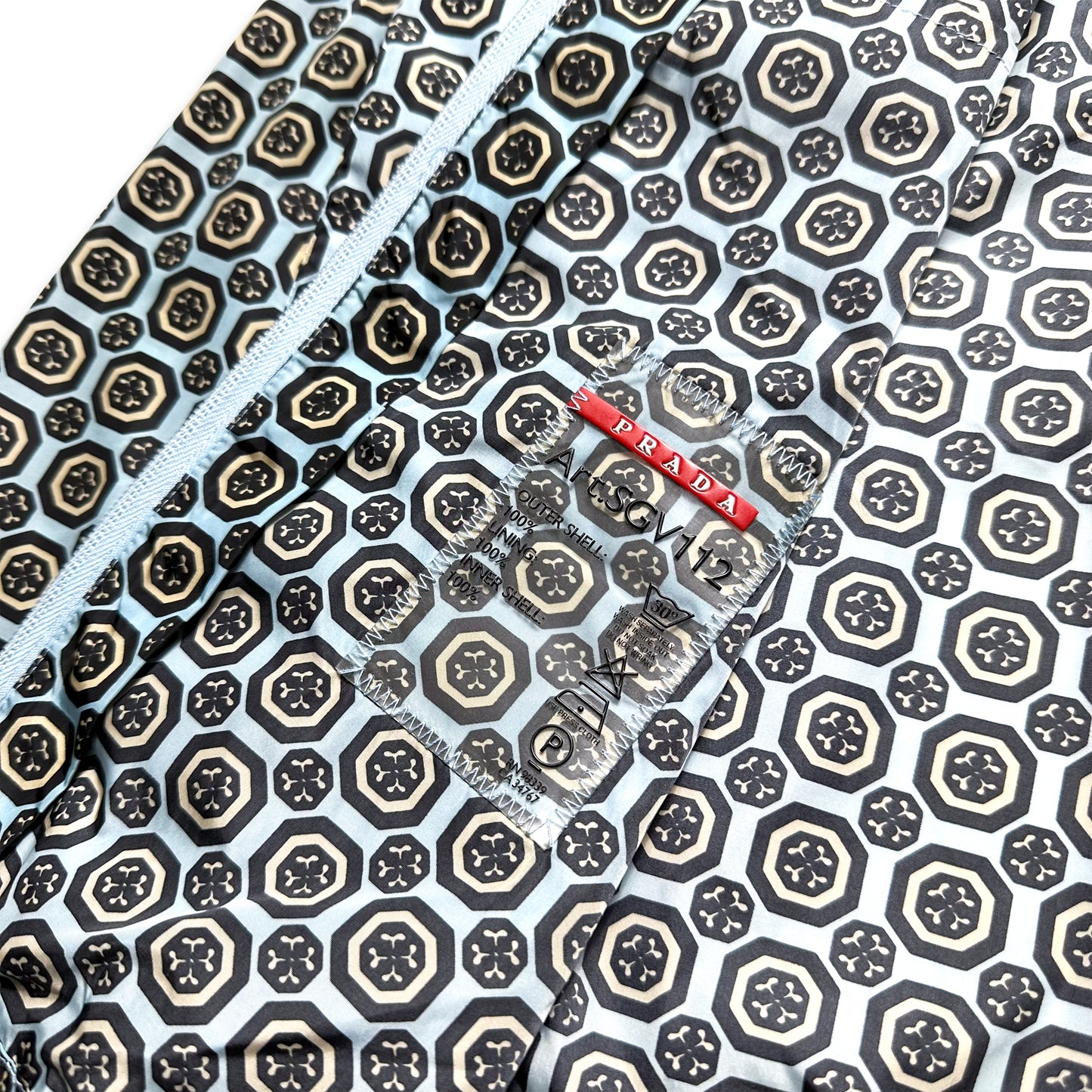 Veste Prada Sport Nylon Shimmer à Motif Persan - Moyen