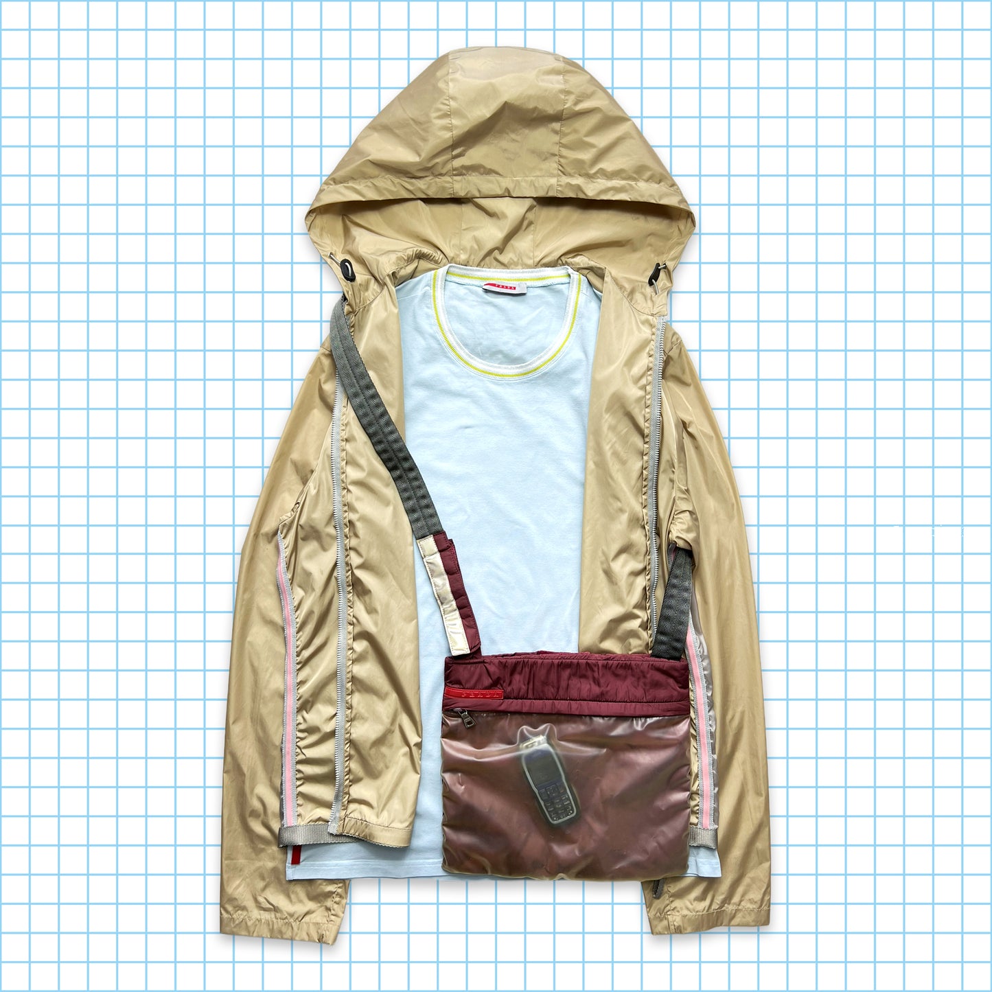 Prada Sport Semi Transparent Back Track Jacket SS00' - Medium