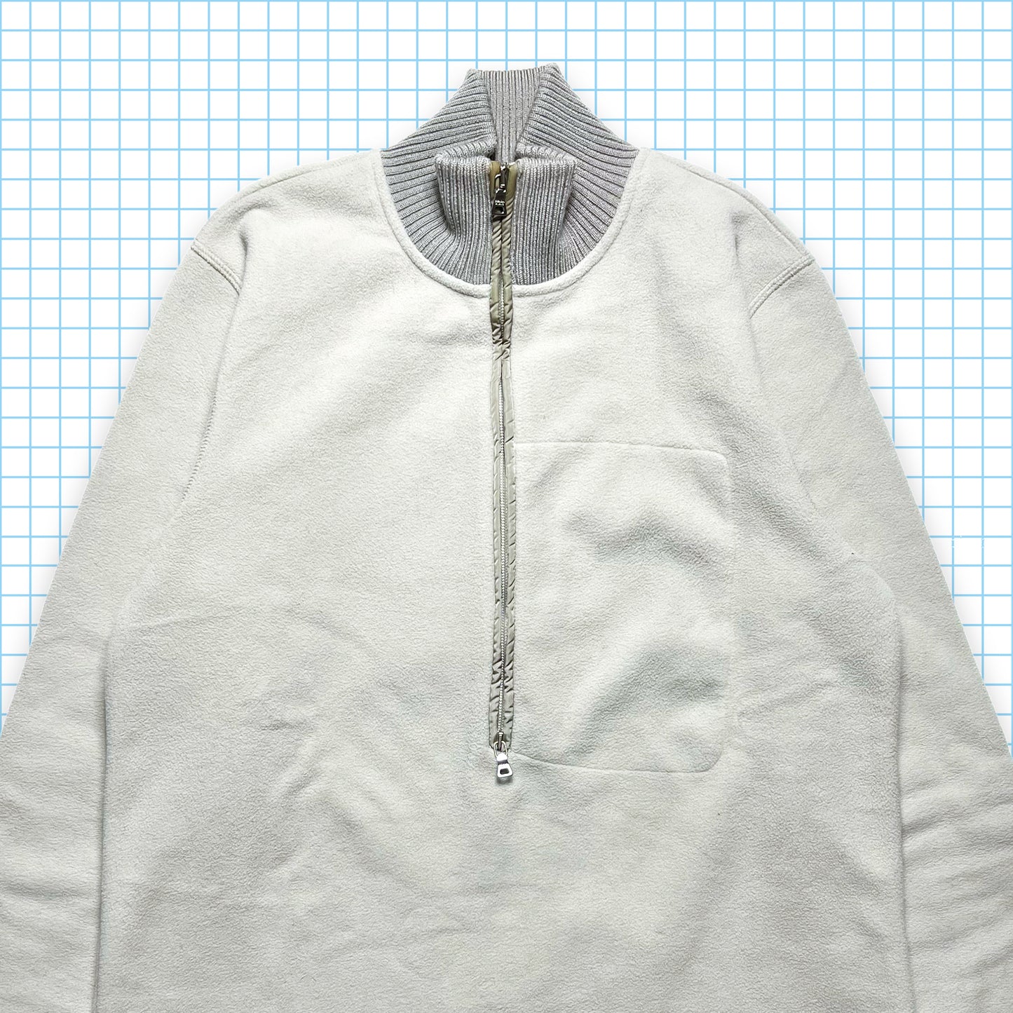 Prada Sport Stash Pocket Half Zip Fleece Pullover - Small / Medium