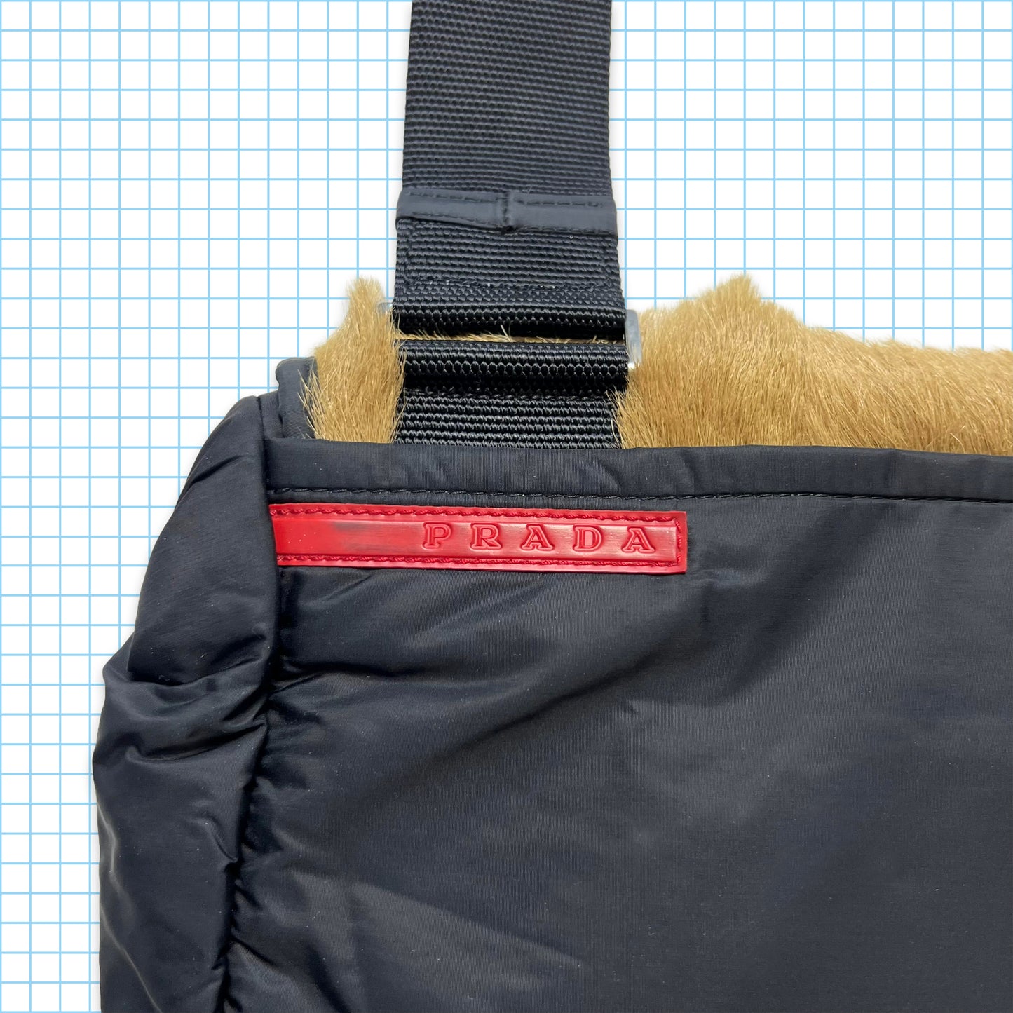 Early 00's Prada Sport Fur Cross Body Bag