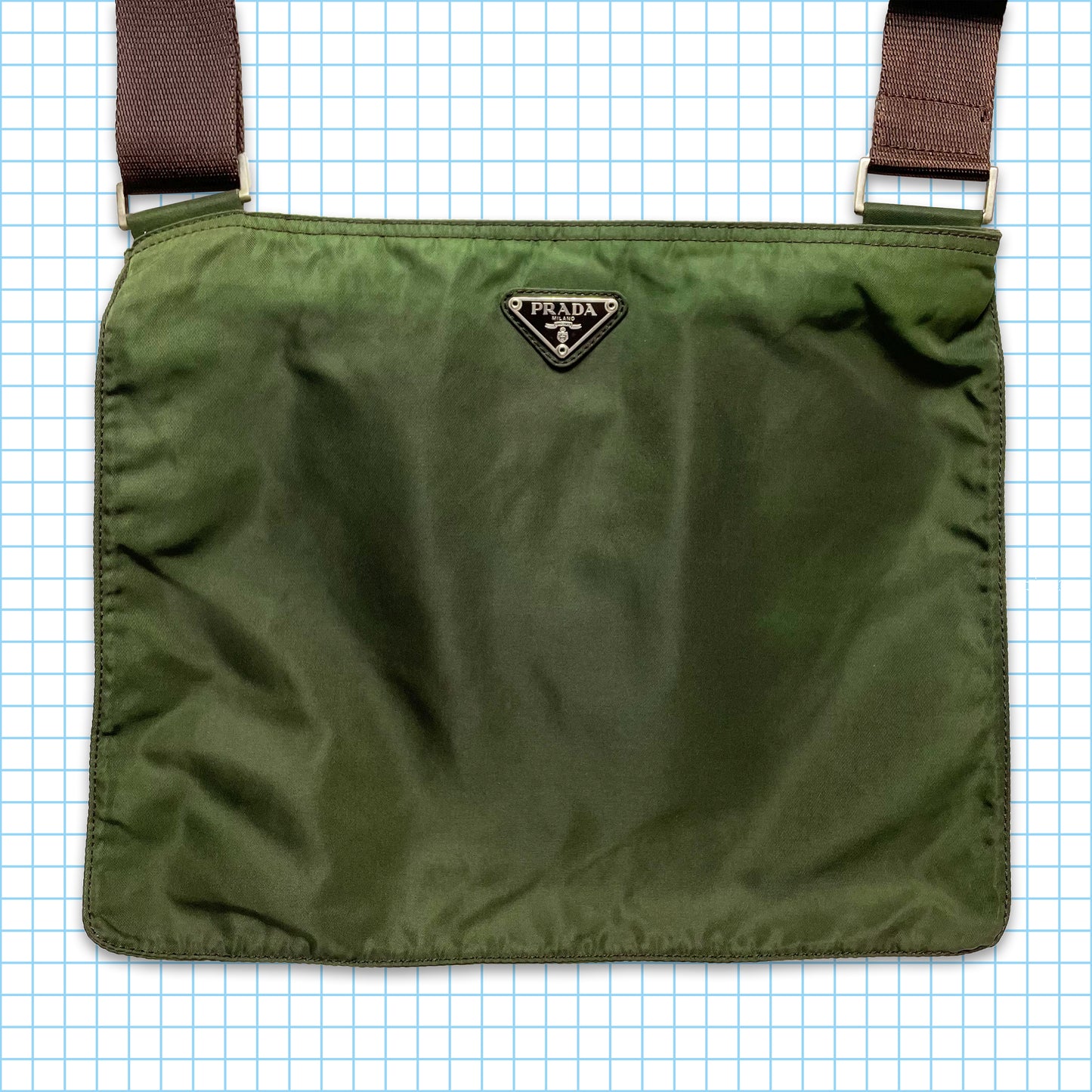 Vintage Prada Milano Green Side Bag