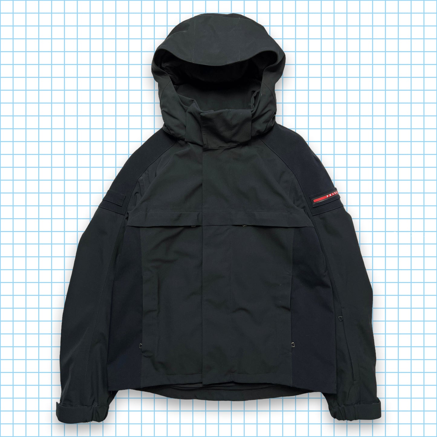 Prada Gore-Tex Stealth Black Technical Ski Jacket AW12' - Large / Extra Large