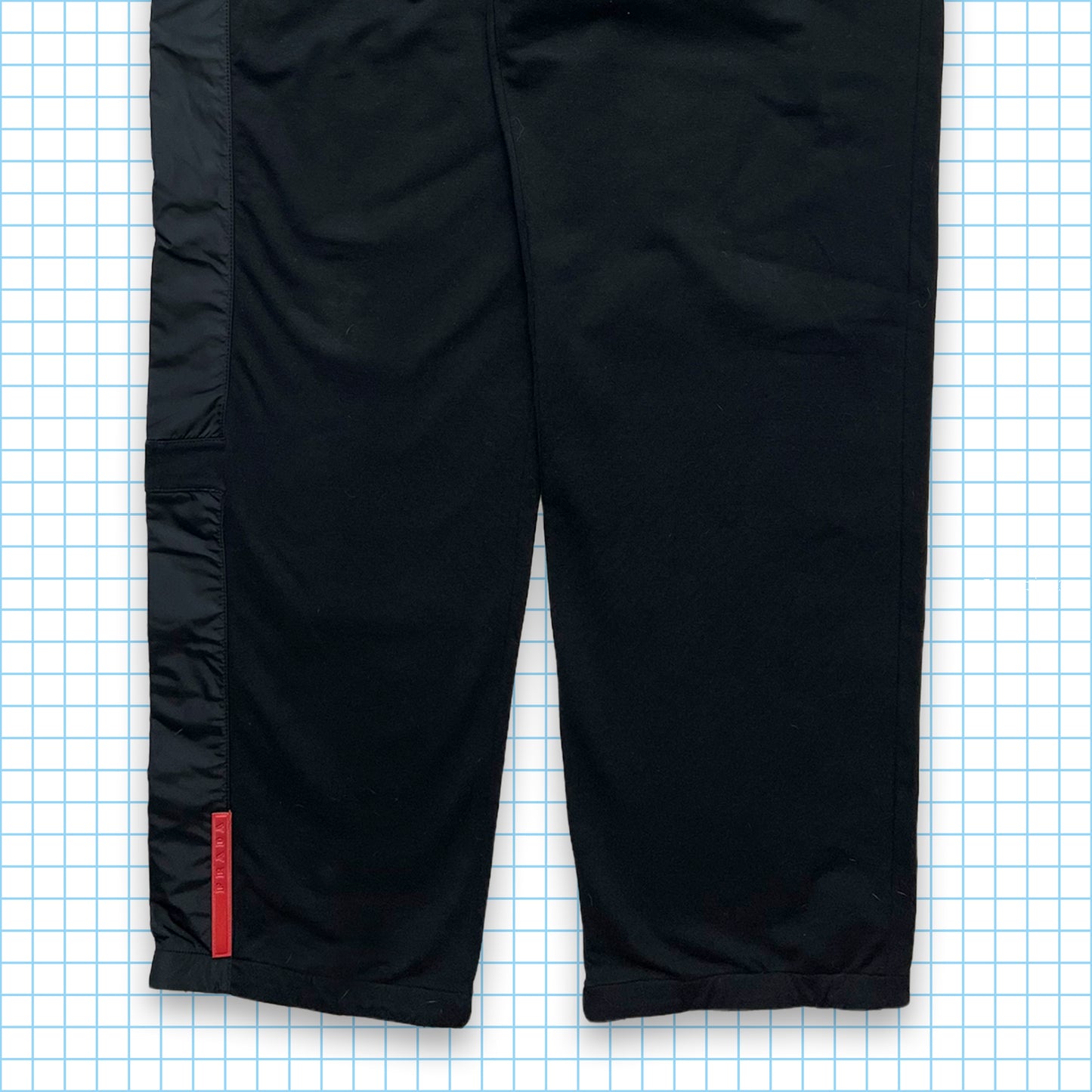 Prada Sport Jet Black Jogging Bottoms - 28-32" Waist