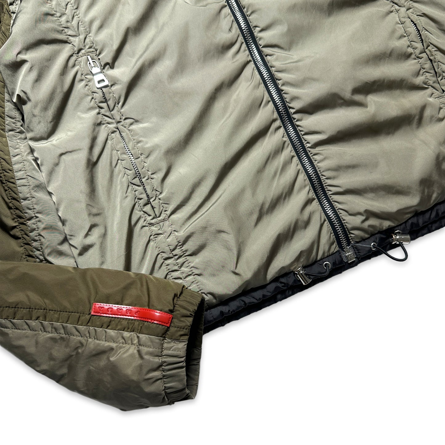 Prada Sport 2in1 Veste réversible en nylon olive/noir - Petit