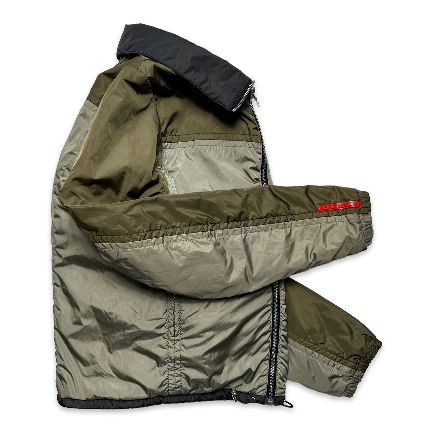 Prada Sport 2in1 Veste réversible en nylon olive/noir - Petit