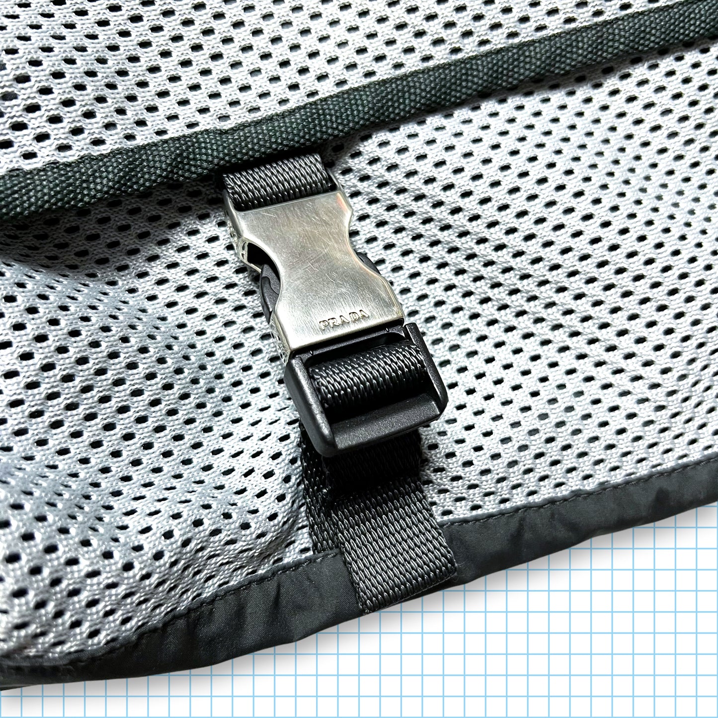 Vintage Prada Sport Mesh Front Pocket Side Bag/Belt Pouch