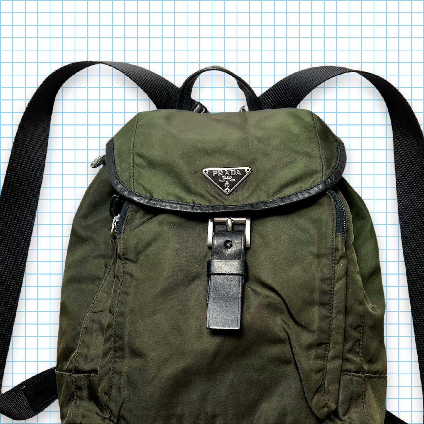 Prada Milano Deep Green Back Pack
