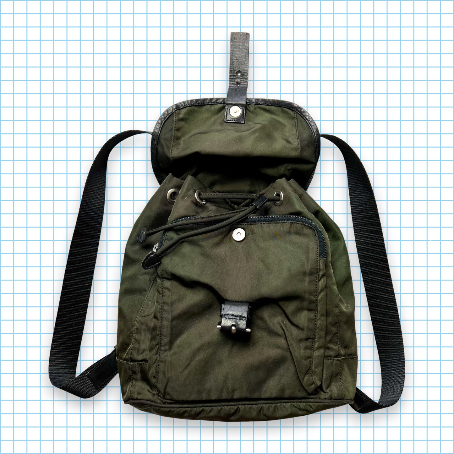 Prada Milano Deep Green Back Pack