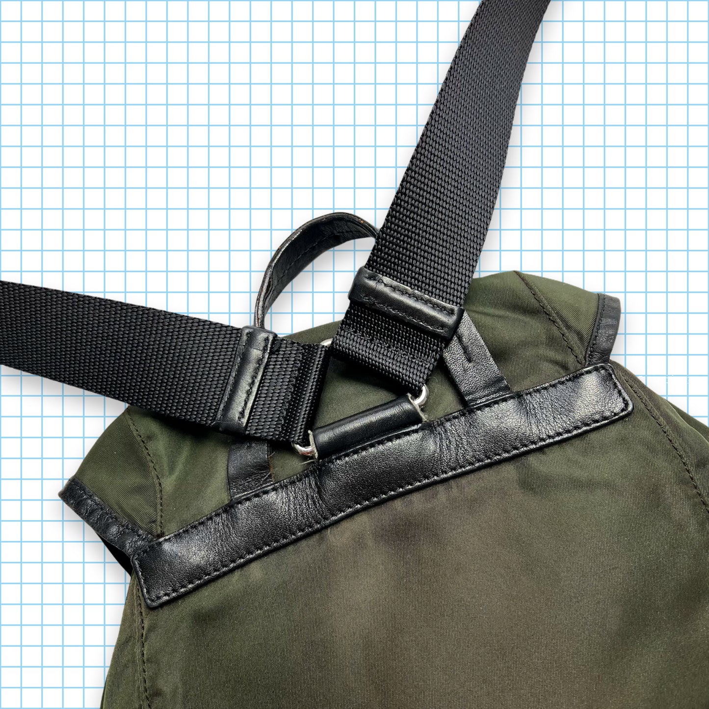 Prada Milano Deep Green Back Pack