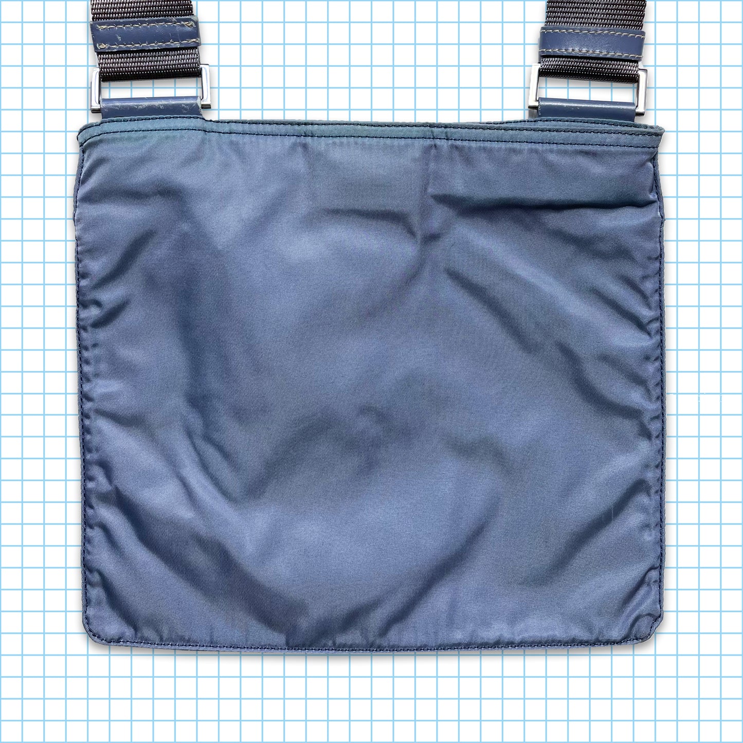 Vintage Prada Milano Blue Tonal Side Bag