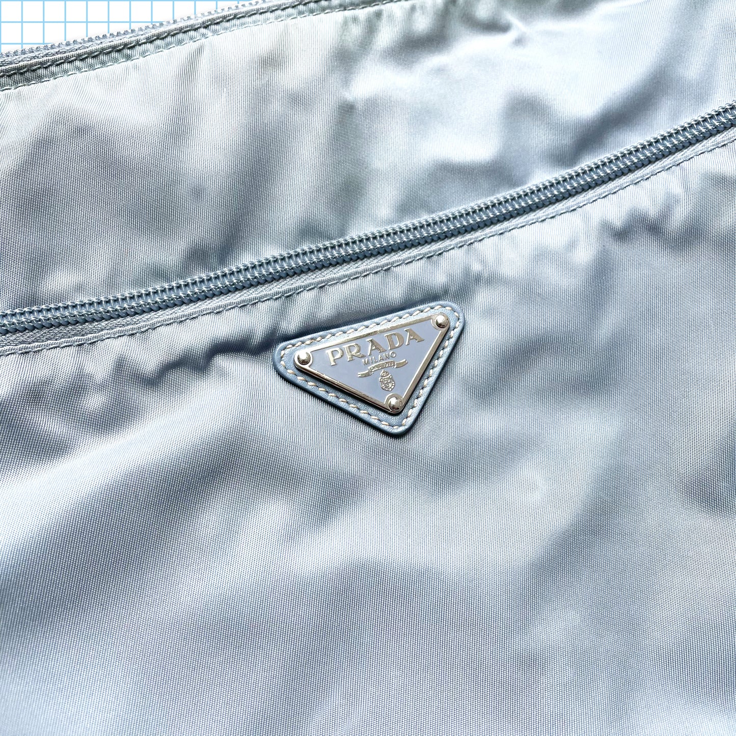 Vintage Prada Milano Blue Tonal Side Bag