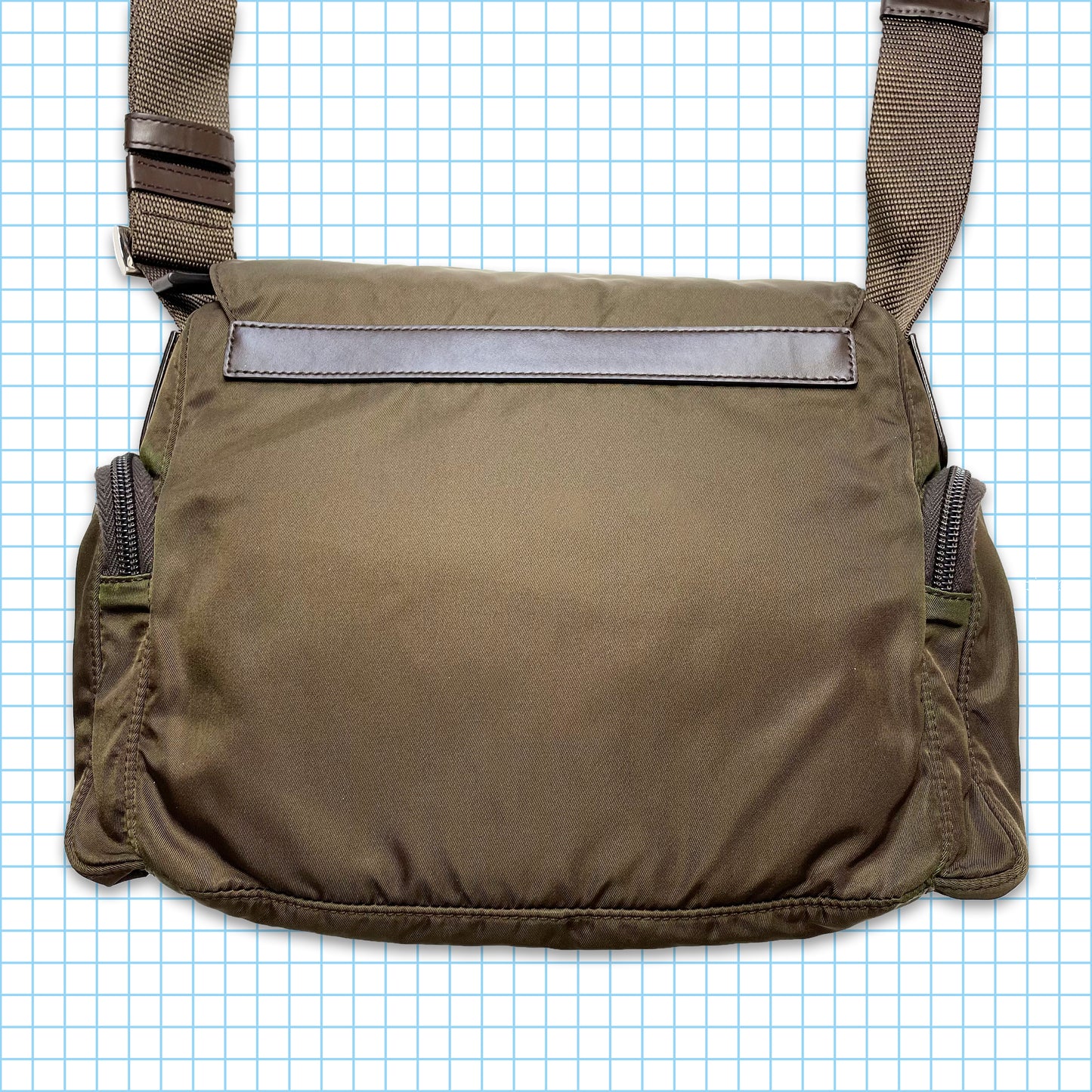 Vintage Prada Milano Two Tone Green/Brown Side Bag