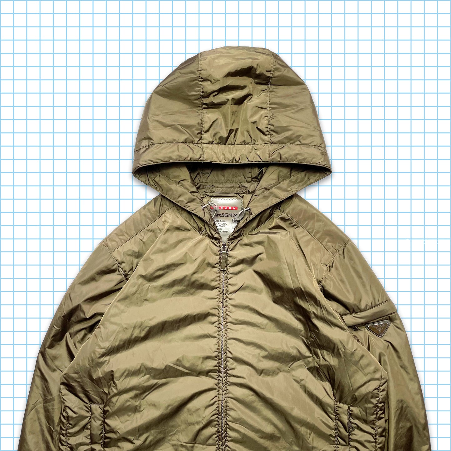 Prada Milano Padded Nylon Down Jacket - Medium